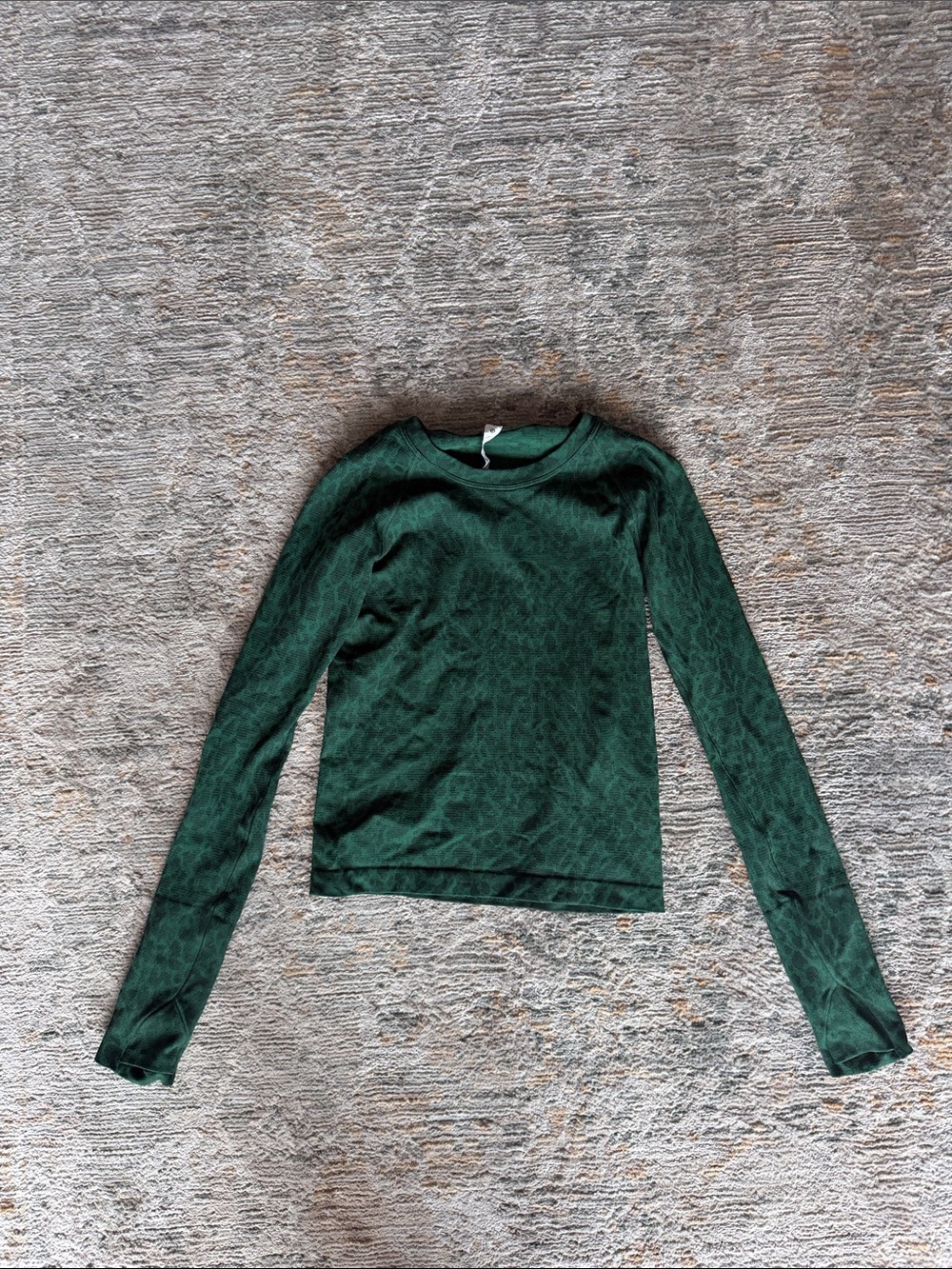 lululemon athletica Forest Green Long Sleeve Crewneck Top
